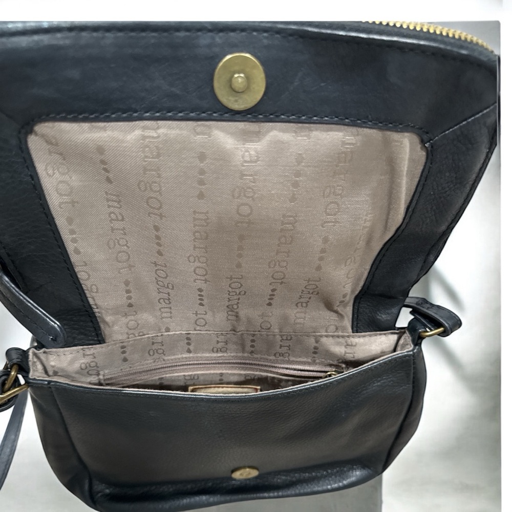 Margot New York Small Black Leather Crossbody - Picture 3 of 3
